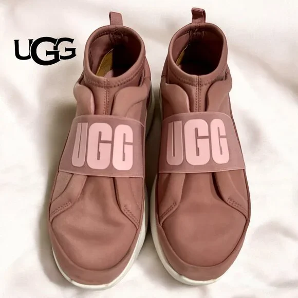 UGG Neutra Pink Neoprene Slip on Shoes Sneakers Size 7.5 - Picture 6 of 6